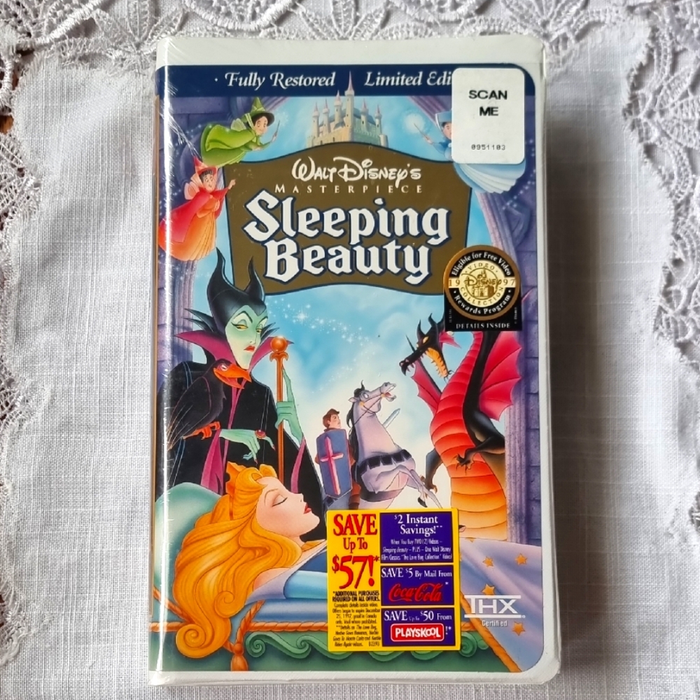 🆕️ Disney Sleeping Beauty Fully Restored Limited7 Edition VHS Movie